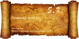 Semsey Kevin névjegykártya